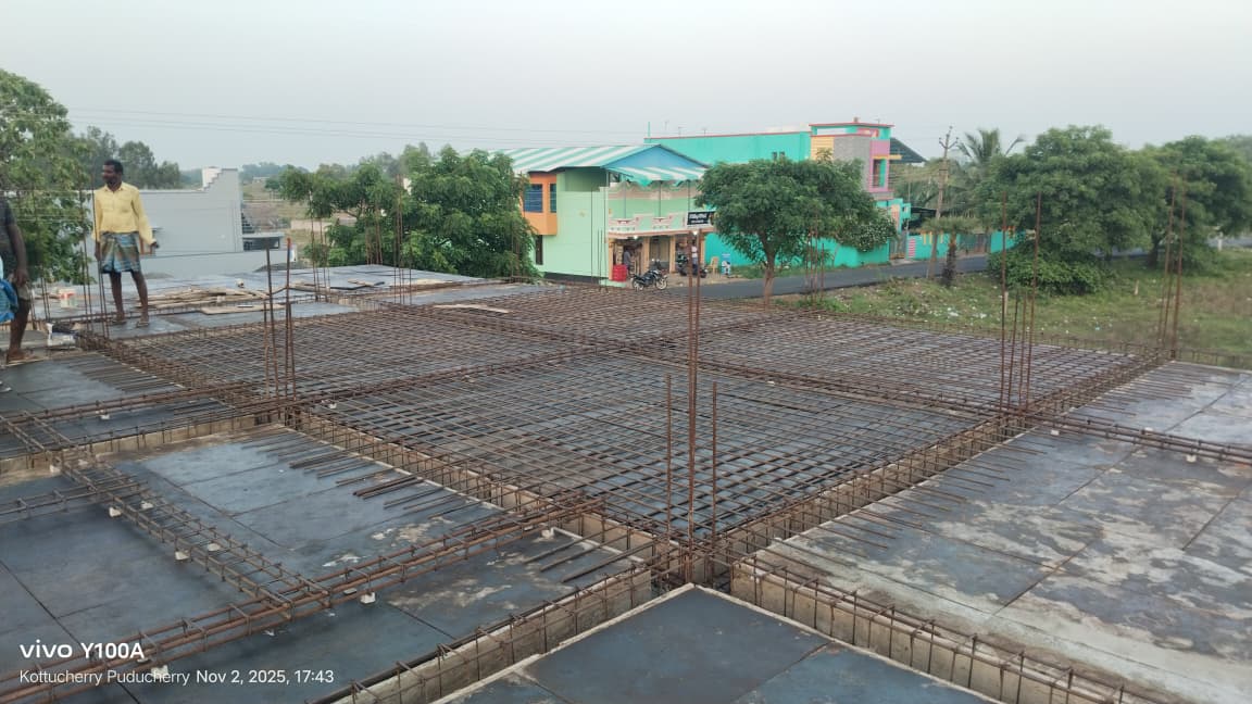 Steel Grid Reinforcement – House Construction Karaikal