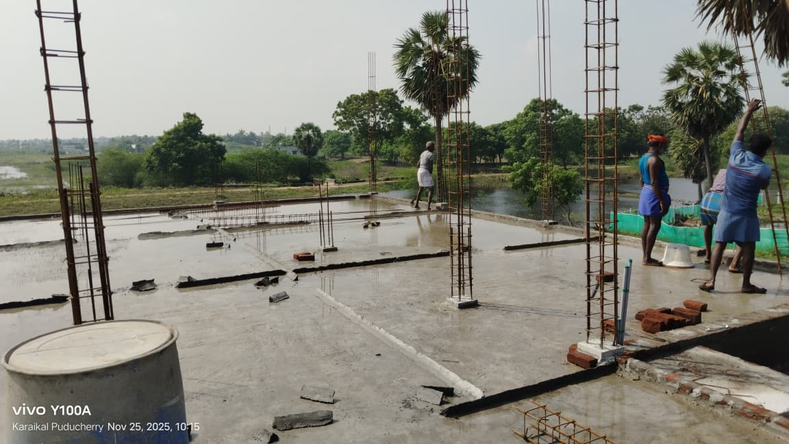 Concrete Pouring & Curing – KTR Builders Karaikal