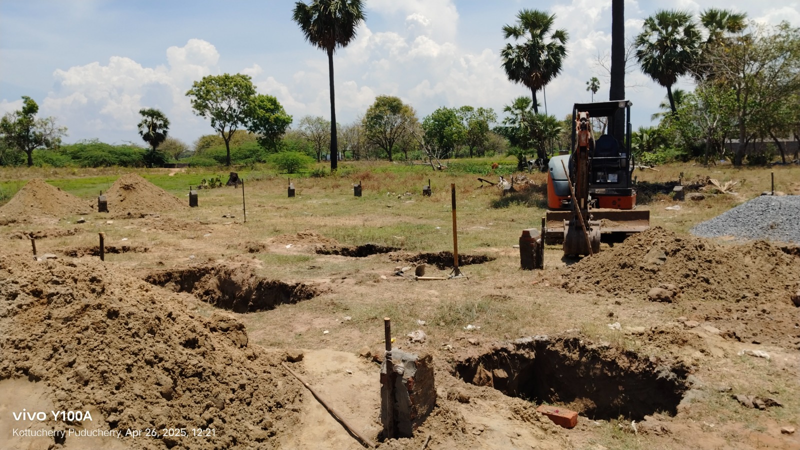 Foundation Layout – Construction Company Karaikal – KTR Builders